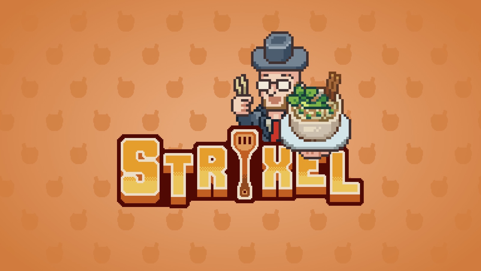 Strixel logo with the mayor holding a bowl of phở